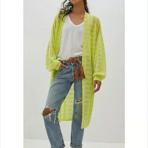Anthropologie Neon Knit Long Beach Cardigan - one size